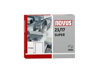 Скобы для степлеров №23/17 NOVUS SUPER 1000шт/уп.