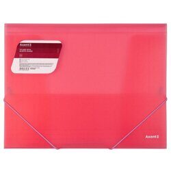 Папка А4 пластиковая на резинках AXENT 1501 прозрачная, цветная