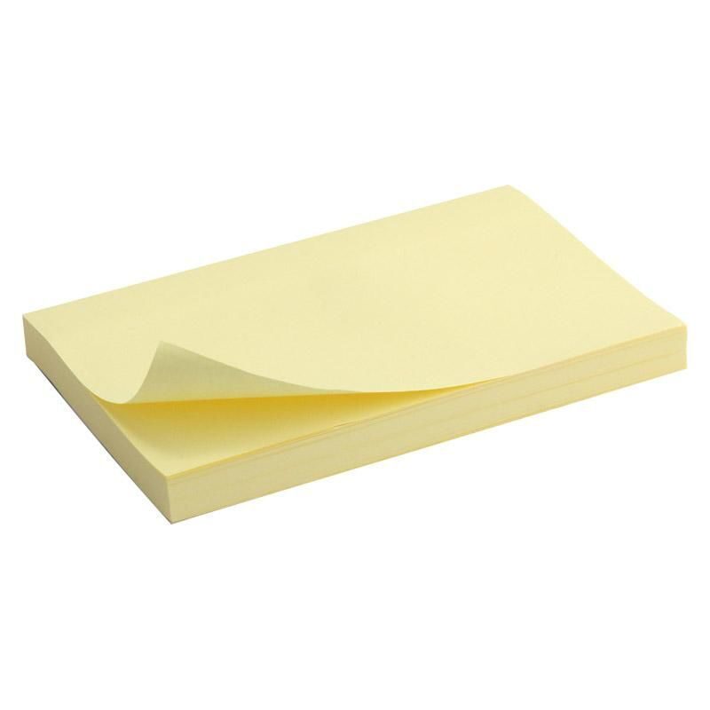 Блок бумаги с липким слоем 75x125мм, 100л, желтый