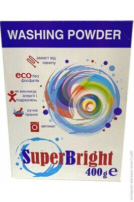 Пральний порощок "СУПЕР БРАЙТ"  400 г універсальний (24)