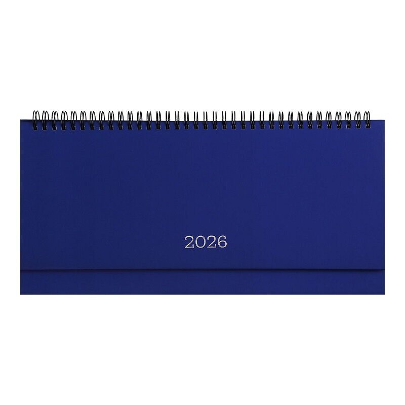 2026 Планiнг MONOCHROME, soft touch, 320х125 мм, 120 стор., синій, бумвініл  (10)