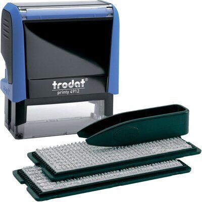 4912N/4 Р4 Штамп Trodat самонаборный 4-строчный  латинский синий