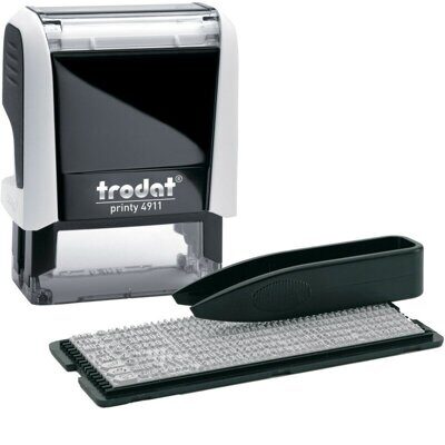 4911N / 3 Р4 Штамп Trodat самонаборный 3-строчный  украинский неон белый