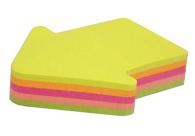 Блок паперу з клейким шаром ECONOMIX "Стріла" 50х45мм, 80 арк. мікс