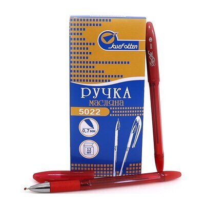 Ручка шариковая EasyOffice 0,7 мм масляная красная