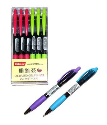 Ручка шариковая автоматическая TENFON "OG-5687 0,7мм черная