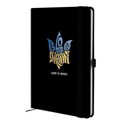 Записна книжка AXENT 8619 Partner  Glory to Ukraine на гумці 96 аркушів клітинка