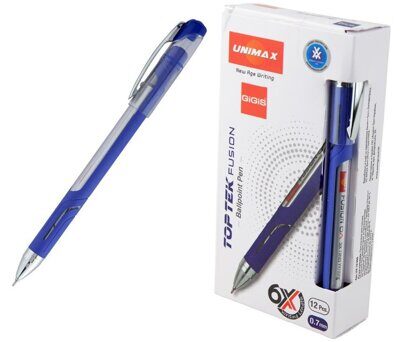 Ручка шариковая Unimax 0,7мм Top Tek Fusion 10 км маслянная синяя