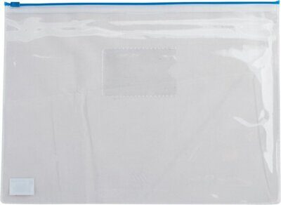 Конверт А4 пластиковый на молнии BUROMAX zip-lock с кармашком