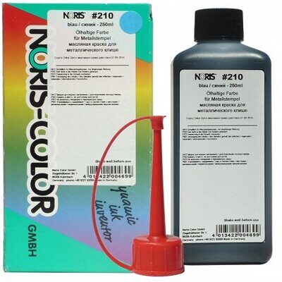 Штемпельная краска на масляной основе Noris-Color 210 250 мл синяя