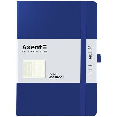 Записна книжка А5 Partner Prime на гумці, 96арк, # синя AXENT 8205 (18)