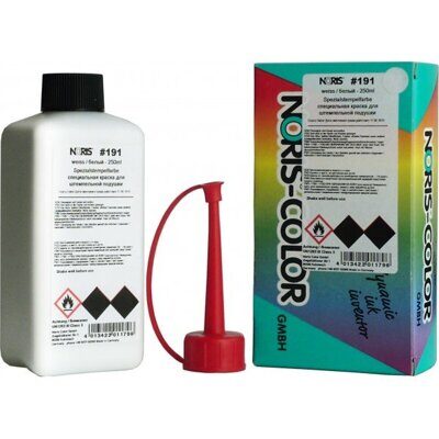 Штемпельная краска на спиртовой основе Noris-Color 191 250 мл белая