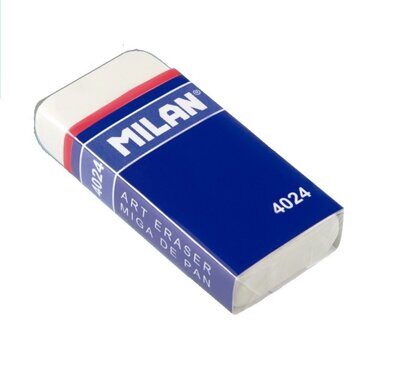 Ластик MILAN MINI 4024 прямоугольный белый
