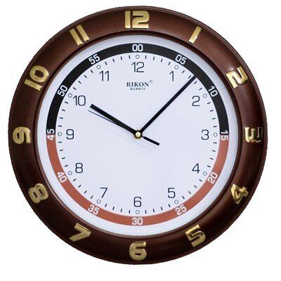 Часы RIKON quartz 507 507 DX Brown круглые D30см