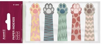 Прапорці-закладки AXENT 2491 PAW паперові 50х12мм, 5 кольорів. 100арк.