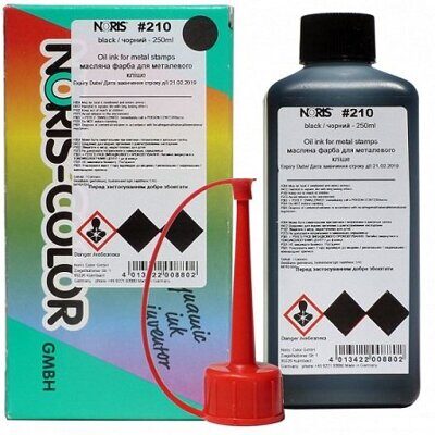 Штемпельная краска на масляной основе Noris-Color 210 250 мл черная