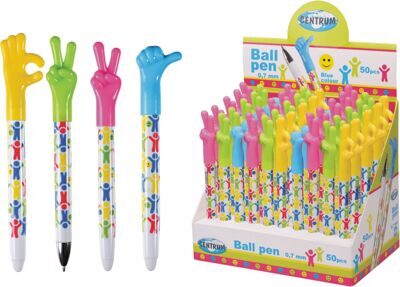 Ручка шариковая CENTRUM ЖЕСТЫ 0,7мм синяя