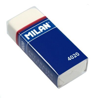 Ластик MILAN 4020 прямоугольный белый