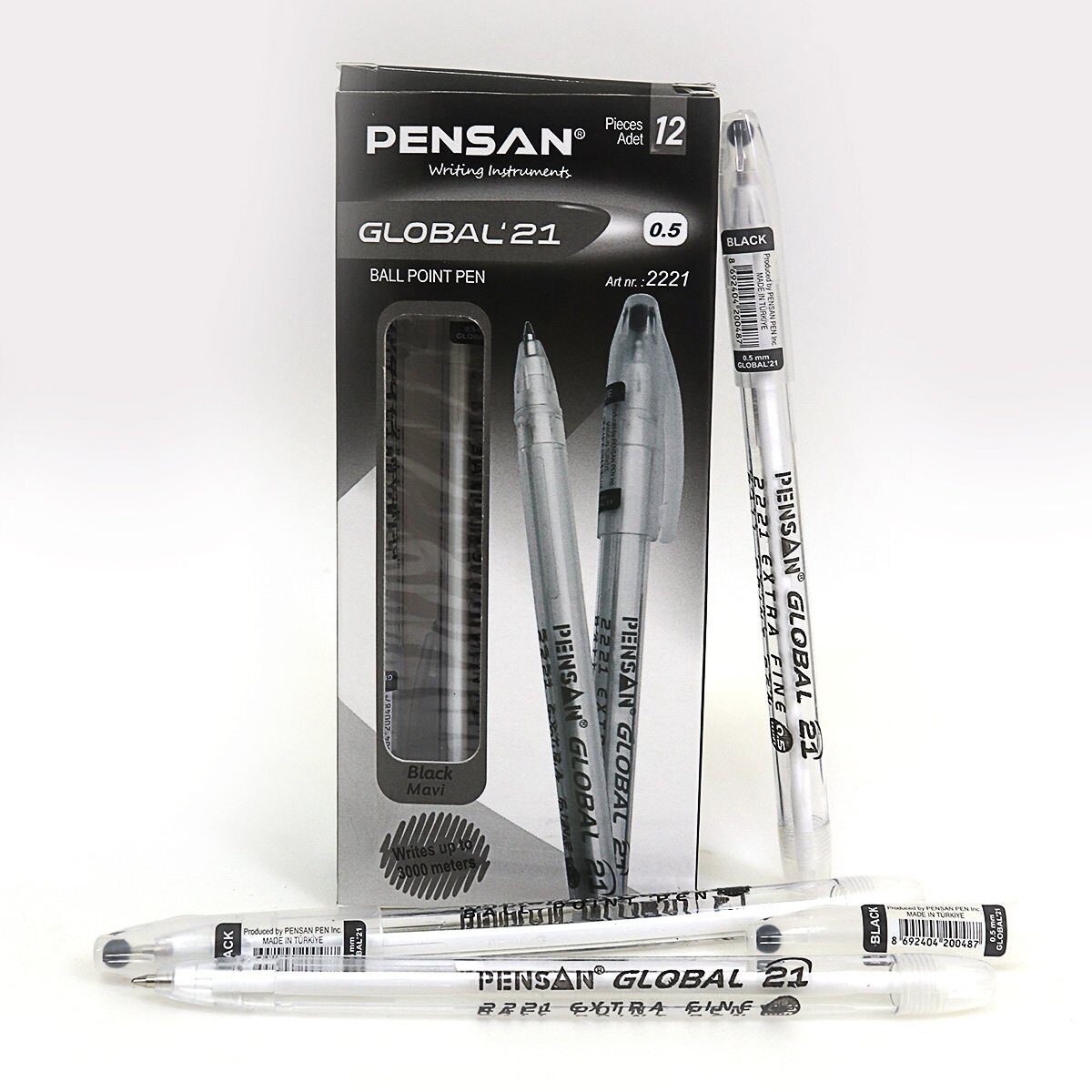 Ручка шариковая Global "Pensan" 0,5мм маслянная черная