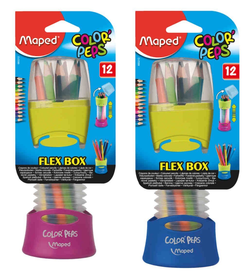 Набор карандашей Maped Color Peps Flex Box 12 цветов в раздвижном пенале (MP.683212)