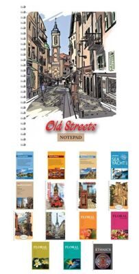 Тетрадь "PL" А6 80л на пружине "KRAFT COLOR", ассорти, #