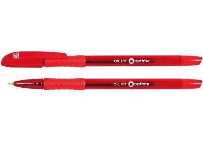 Ручка шариковая Optima OIL HIT 0,5мм масляная красная