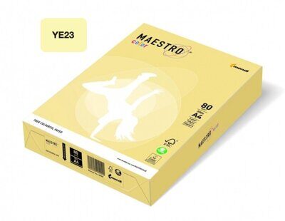 Бумага цветная Mondi Color YELLOW А4 80 г/м2 500л. (YЕ23) жёлтая пастель