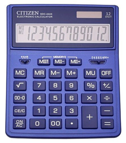 Калькулятор CITIZEN SDC-444XRGNE 12dgt, фиолетовый