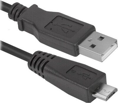 Кабель DEFENDER USB08-06 USB 2.0 AM-MicroBM черный 1.8м