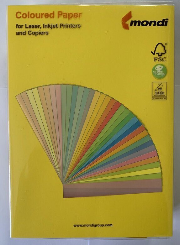 Кольоровий папір Mondi Color A4 80г/м2 інтенсив жовтий (500 арк) 50 mustard