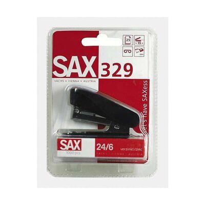 Степлер SAX 329 MINI №24 20 листов черный (7320104002)