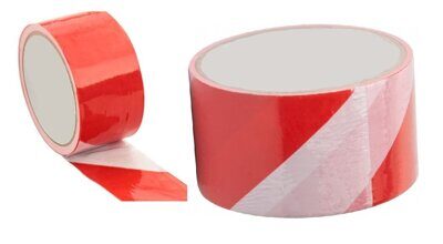 Лента сигнальная 48мм х 50 ярдов «Графоман» красно белая