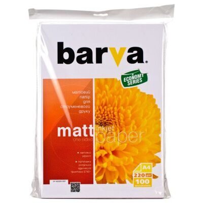 Фотобумага матовая BARVA Eco Series 220g/м2, A4 (100л/уп.)