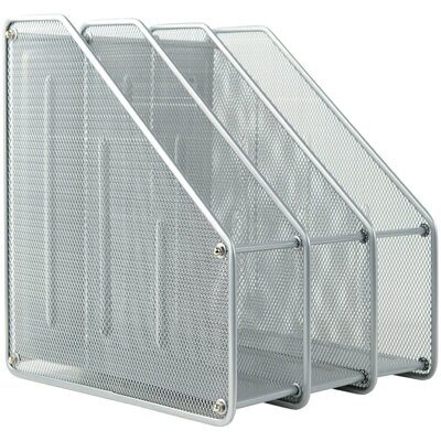 Лоток вертикальний AXENT 2128 3-в-1 сітка  метал срібло