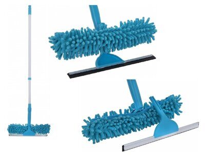 Швабра телескопическая для мытья окон "Лапша", ECONOMIX CLEANING, 120 см