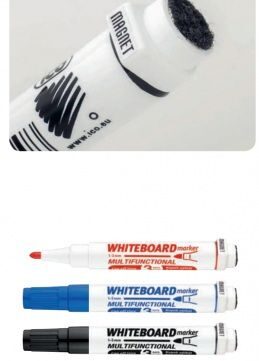 Маркер ICO Board магнитный с губкой для доски 2,5мм, овал синий