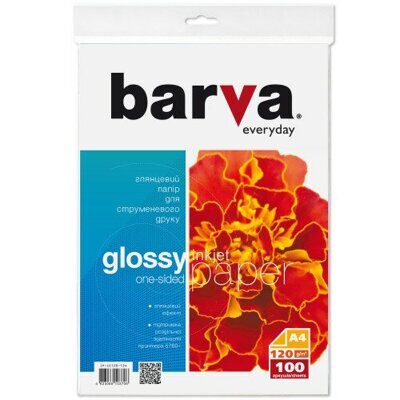 Фотобумага глянцевая BARVA Everyday, 120g/м2, A4 (100л/уп.)