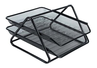 Лоток горизонтальный OPTIMA двойной черный металлический