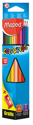 Набір кольорових олівців Maped COLOR PEPS 12шт + точилка