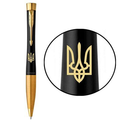 Ручка кулькова Parker URBAN UKRAINE Muted Black GT BP Тризуб