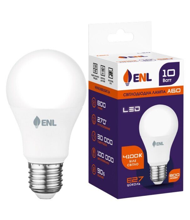 Лампа ENL LED 10W 4100/BL60/220V E27 (10)