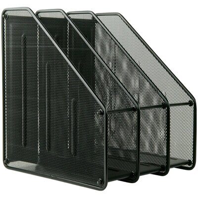 Лоток вертикальний AXENT 2128 3-в-1 сітка  метал чорний (