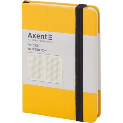 Записная книжка А6 Partner на резинке, 96л, # желтая AXENT 8301