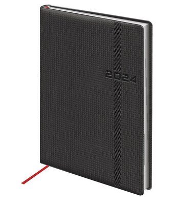 Ежедневник BRUNNEN А5 SOFT CARBON датированный чёрный