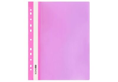 Швидкозшивач ECONOMIX А4 з перфорацією пластиковий рожевий