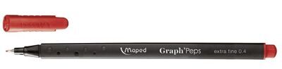 Ручка-линер капиллярная Maped GRAPH PEPS 0,4мм с колпачком, красная