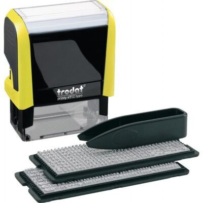 4912N / 4 Р4 Штамп Trodat самонаборный 4-строчный  украинский неон желтый