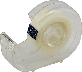 Диспенсер со скотчем 18мм х20м "INVISIBLE", матовый