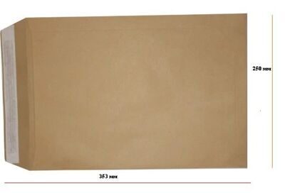 Конверт В4 СКЛ самоклеящийся  100г/м2 крафт