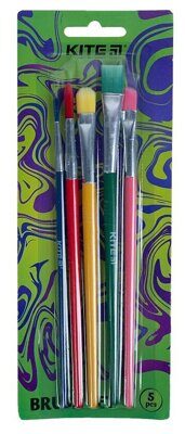 Набір з 5-ти пензлів синтетика KiTE (№ 3,5,8,9,10)